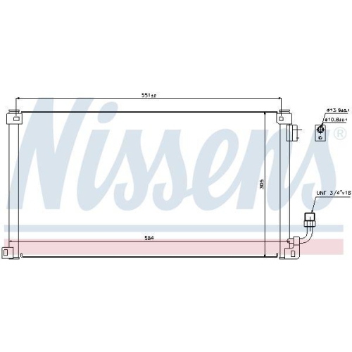 NISSENS Kondensator, Klimaanlage 94599