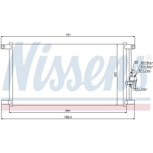 NISSENS Kondensator, Klimaanlage 94798