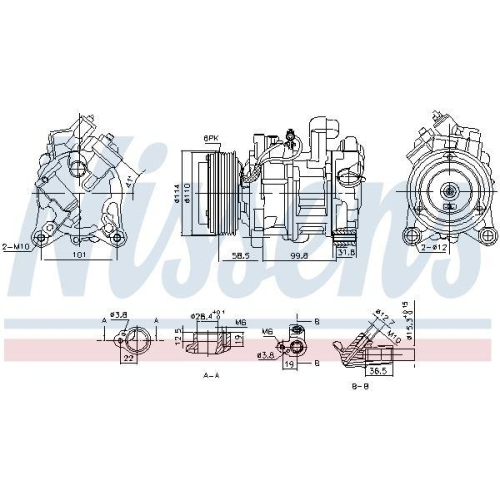 NISSENS Kompressor, Klimaanlage ** FIRST FIT ** 890746