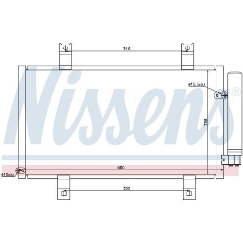 NISSENS Kondensator, Klimaanlage 94934