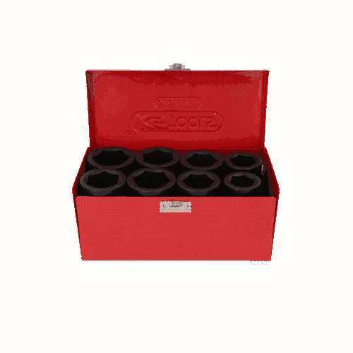 1 Zoll Sechskant-Kraft-Stecknuss-Satz, lang, 8-tlg KS TOOLS 515.0308