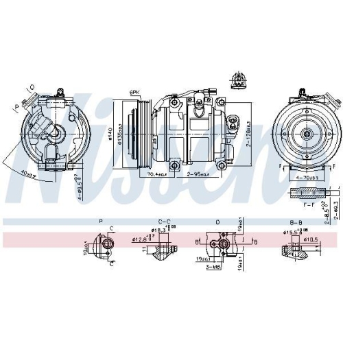 NISSENS Kompressor, Klimaanlage ** FIRST FIT ** 890904