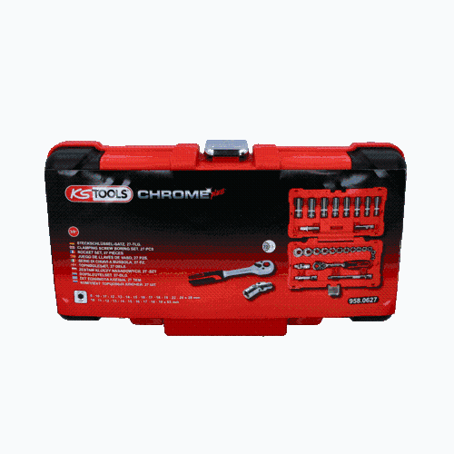 3/8 Zoll CHROMEplus Steckschl&uuml;ssel-Satz, 27-tlg KS TOOLS 958.0627