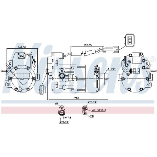 NISSENS Kompressor, Klimaanlage ** FIRST FIT ** 890954