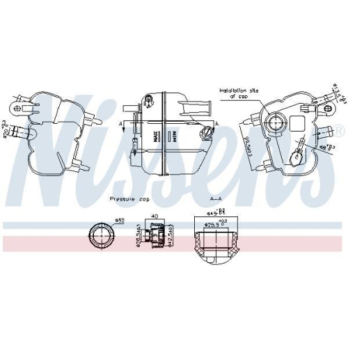 NISSENS Ausgleichsbeh&auml;lter, K&uuml;hlmittel ** FIRST FIT ** 996379