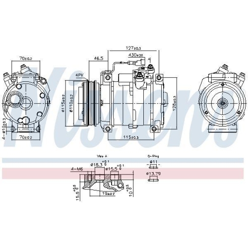 NISSENS Kompressor, Klimaanlage ** FIRST FIT ** 891005