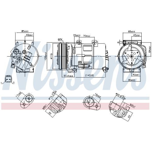 NISSENS Kompressor, Klimaanlage ** FIRST FIT ** 89493