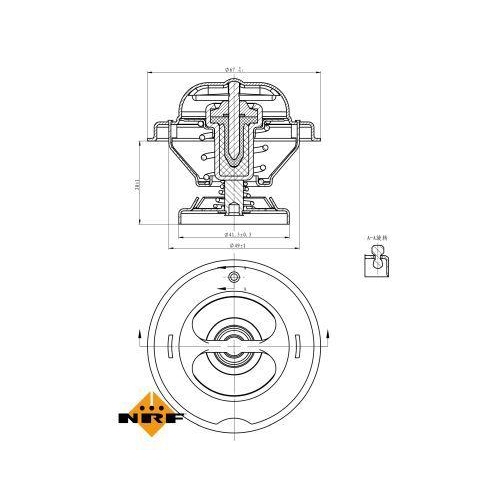 NRF Thermostat, Kühlmittel EASY FIT 725068