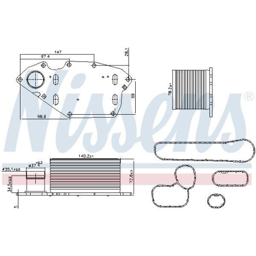 NISSENS &Ouml;lk&uuml;hler, Motor&ouml;l ** FIRST FIT ** 91303