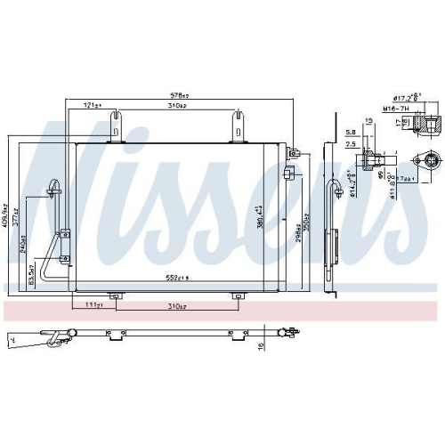 NISSENS Kondensator, Klimaanlage 94324