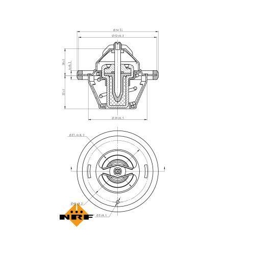 NRF Thermostat, K&uuml;hlmittel EASY FIT 725065