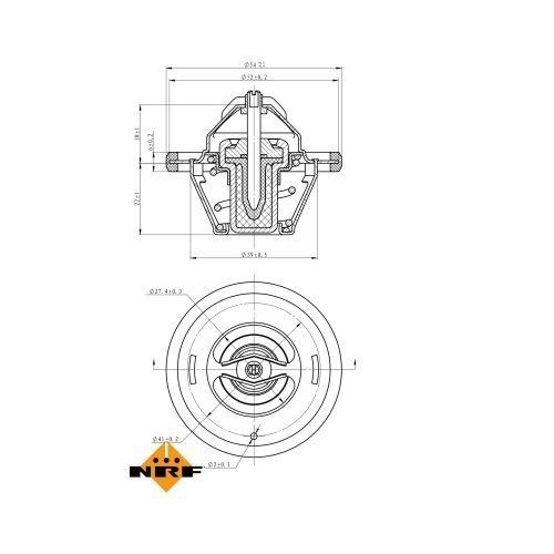 NRF Thermostat, Kühlmittel EASY FIT 725066