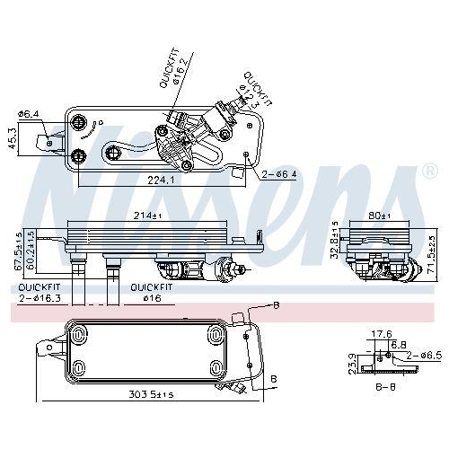 NISSENS Ölkühler, Automatikgetriebe 90988