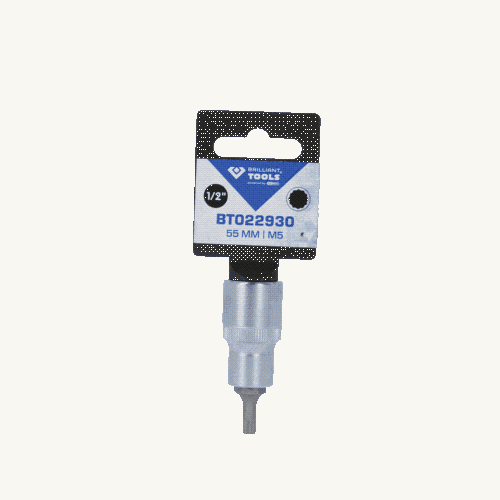 1/2 Zoll Vielzahn-Bit-Stecknuss, 55 mm lang, M5 BRILLIANT TOOLS BT022930