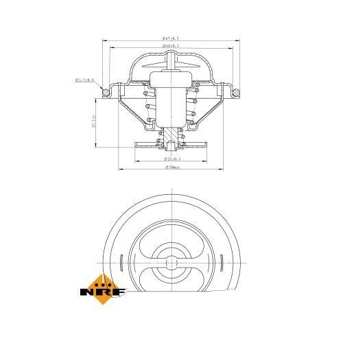 NRF Thermostat, Kühlmittel EASY FIT 725073
