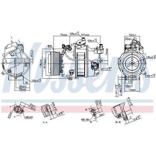 NISSENS Kompressor, Klimaanlage ** FIRST FIT ** 890303