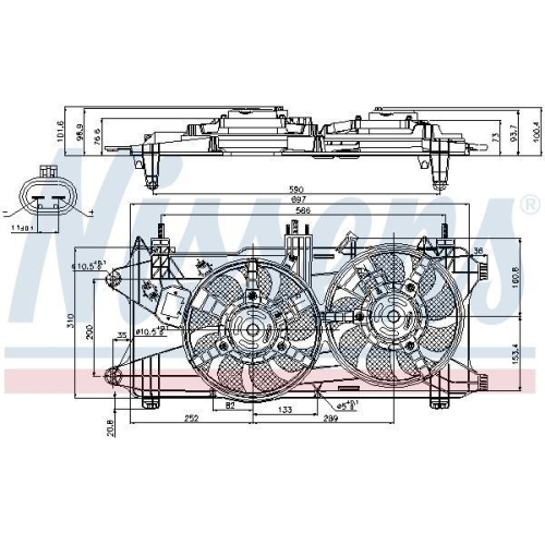 NISSENS L&uuml;fter, Motork&uuml;hlung 85689