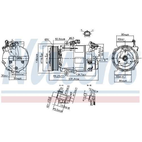NISSENS Kompressor, Klimaanlage ** FIRST FIT ** 890297