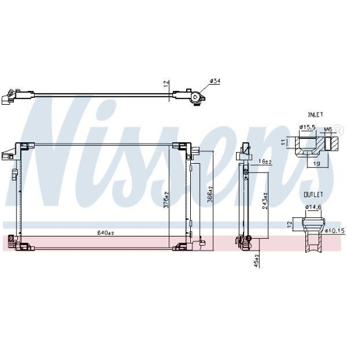 NISSENS Kondensator, Klimaanlage 941375