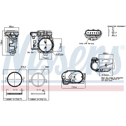 NISSENS Drosselklappenstutzen ** FIRST FIT ** 955153