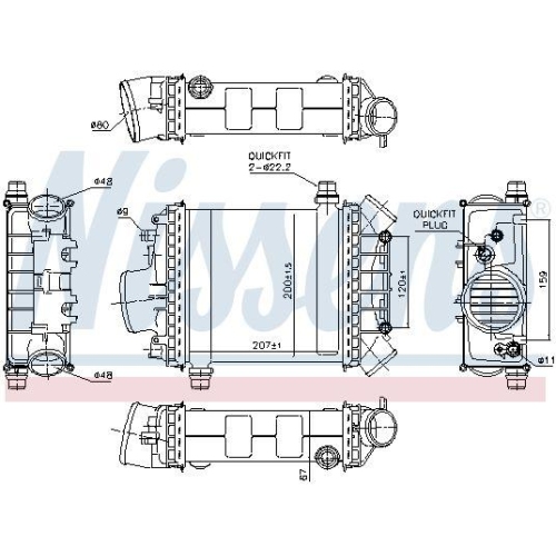 NISSENS Ladeluftkühler ** FIRST FIT ** 96389