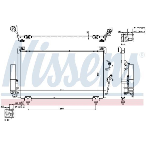 NISSENS Kondensator, Klimaanlage 940165