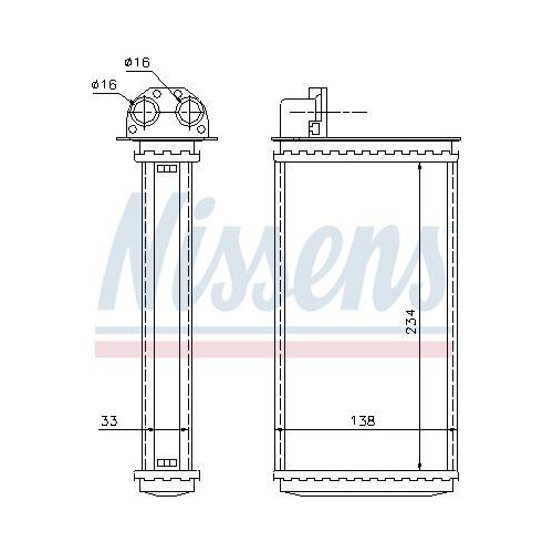 NISSENS W&auml;rmetauscher, Innenraumheizung ** FIRST FIT ** 72981