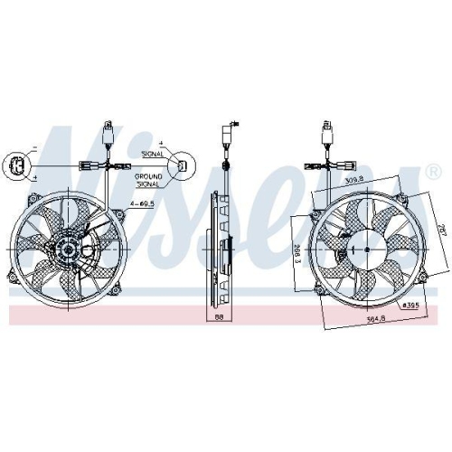 NISSENS L&uuml;fter, Motork&uuml;hlung 85902