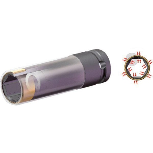 SlimPOWER Alu-Felgen Kraft-Stecknuss-Satz extra lang 3-tlg 1/2 Zoll 17 19 21mm
