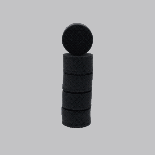 Kunststoffpad schwarz, Durchmesser 50,0mm, 5er Pack KS TOOLS 515.5128