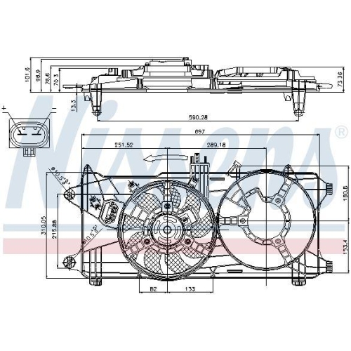 NISSENS L&uuml;fter, Motork&uuml;hlung 85131
