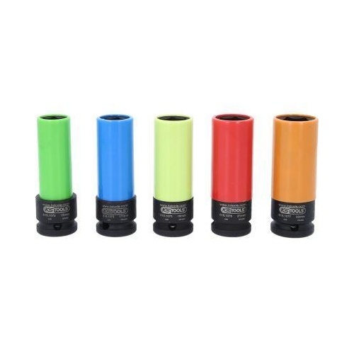 1/2 Zoll Alu-Felgen Kraft-Stecknuss-Satz robust, 5-tlg KS TOOLS 515.0870