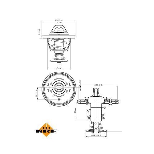 NRF Thermostat, Kühlmittel EASY FIT 725118