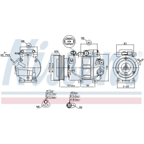 NISSENS Kompressor, Klimaanlage ** FIRST FIT ** 890150