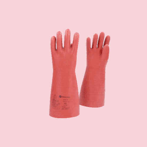 Elektriker-Schutzhandschuh mit thermischen Schutz Gr&ouml;&szlig;e 10 Klasse 4 rot 117.0099