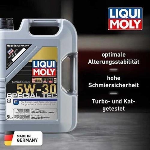 Liqui Moly Motor&ouml;l Leichtlauf Special Tec F 5W-30 5-Liter Kanister 3853+&Ouml;lzettel