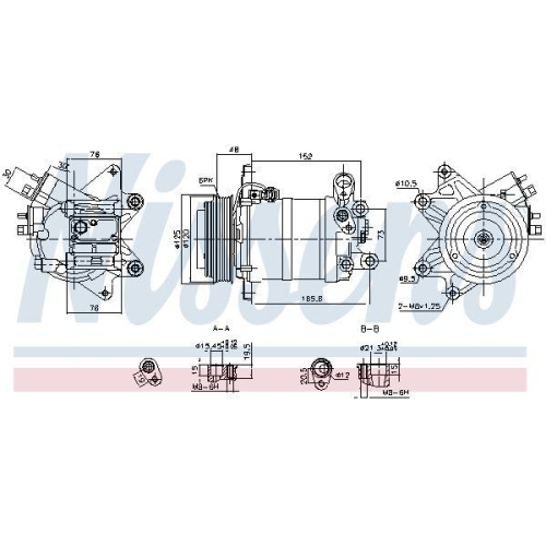 NISSENS Kompressor, Klimaanlage ** FIRST FIT ** 890913