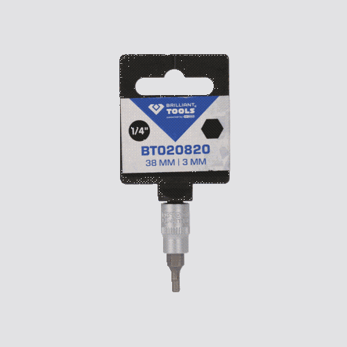 1/4 Zoll Innensechskant Bit-Stecknuss, 3 mm BRILLIANT TOOLS BT020820