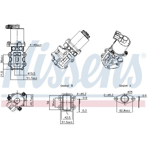 NISSENS AGR-Ventil ** FIRST FIT ** 98525