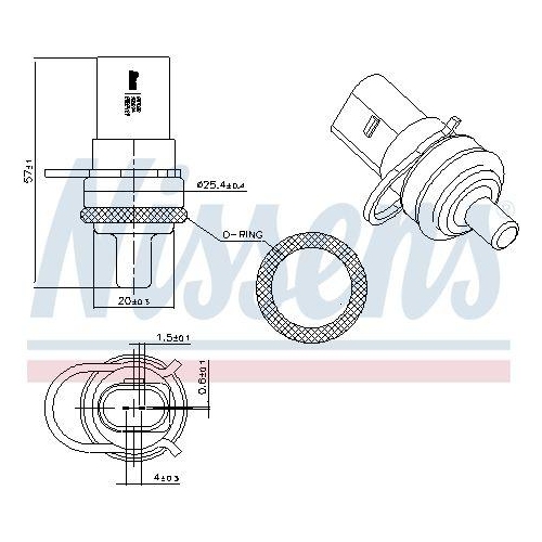 NISSENS Sensor, Kühlmitteltemperatur ** FIRST FIT ** 207082