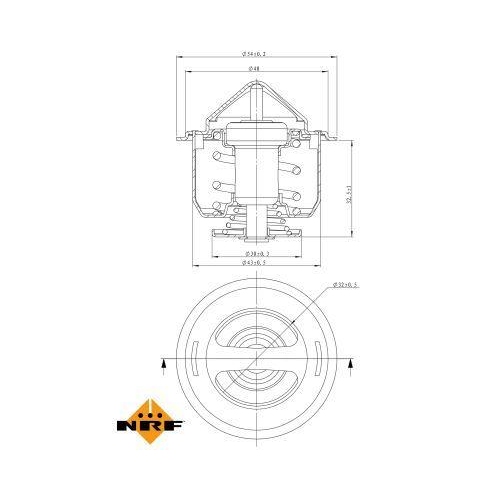 NRF Thermostat, Kühlmittel EASY FIT 725148