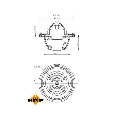 NRF Thermostat, Kühlmittel EASY FIT 725149