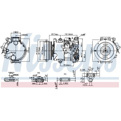 NISSENS Kompressor, Klimaanlage ** FIRST FIT ** 890808