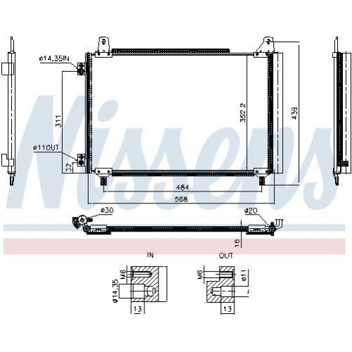 NISSENS Kondensator, Klimaanlage ** FIRST FIT ** 941243