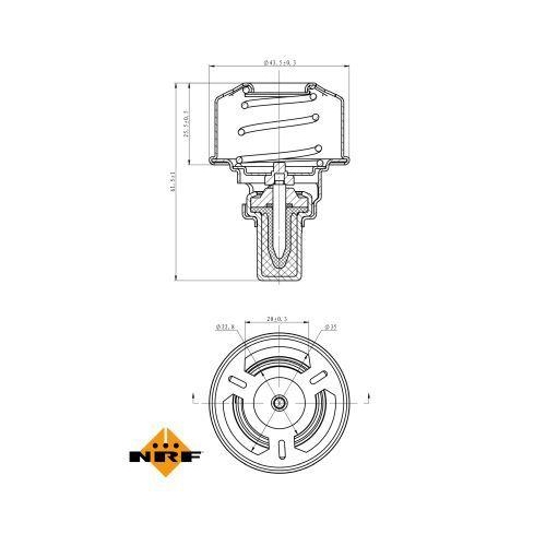 NRF Thermostat, Kühlmittel EASY FIT 725177