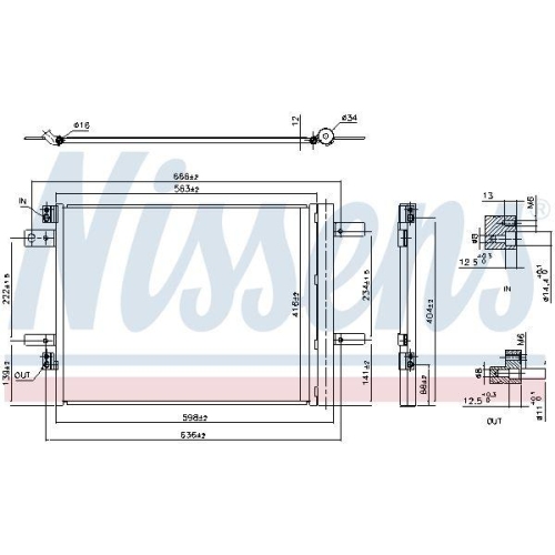 NISSENS Kondensator, Klimaanlage ** FIRST FIT ** 941091