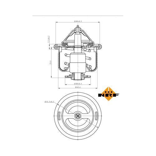 NRF Thermostat, Kühlmittel EASY FIT 725190