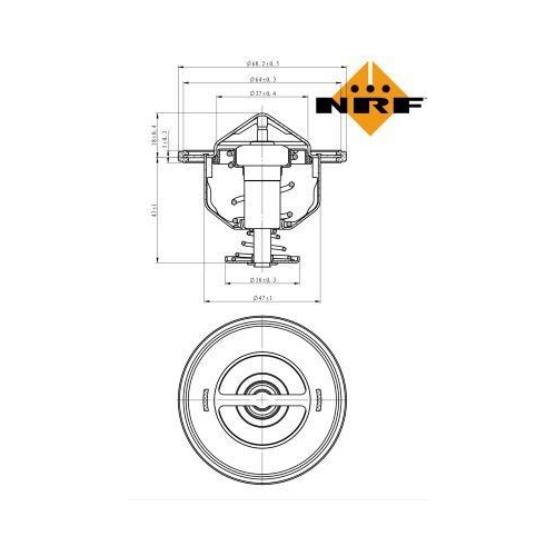 NRF Thermostat, Kühlmittel EASY FIT 725176