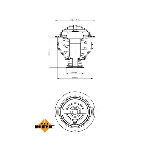 NRF Thermostat, Kühlmittel EASY FIT 725209