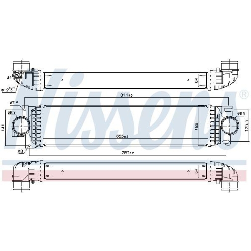 NISSENS Ladeluftk&uuml;hler ** FIRST FIT ** 961436